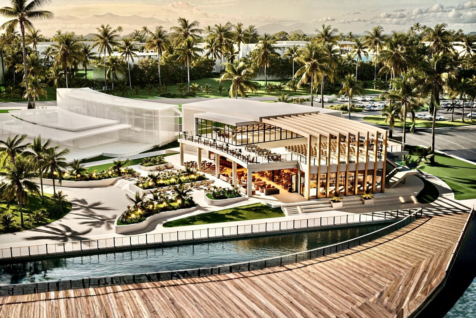West Palm Beach waterfront dining location at Currie Park along the Intracoastal Waterway.