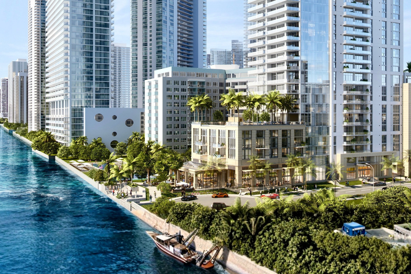 Scenic view of Biscayne Bay near the location of the future Edgewater waterfront restaurant in Miami.