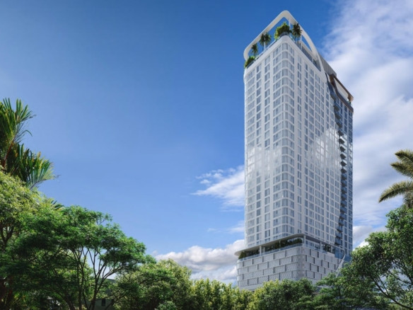 Active construction site and foundation work for an Omni District luxury tower in Miami.