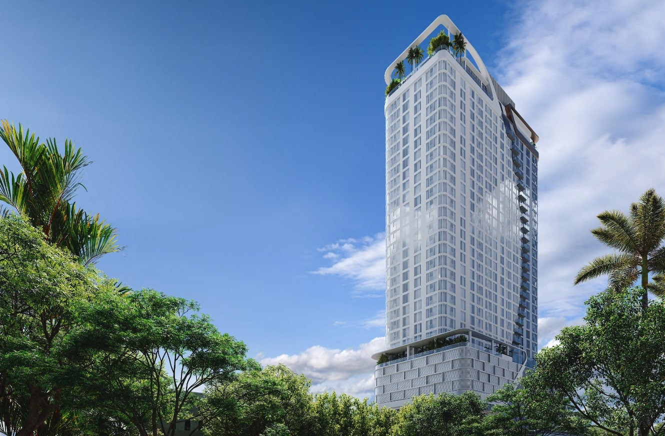 Active construction site and foundation work for an Omni District luxury tower in Miami.