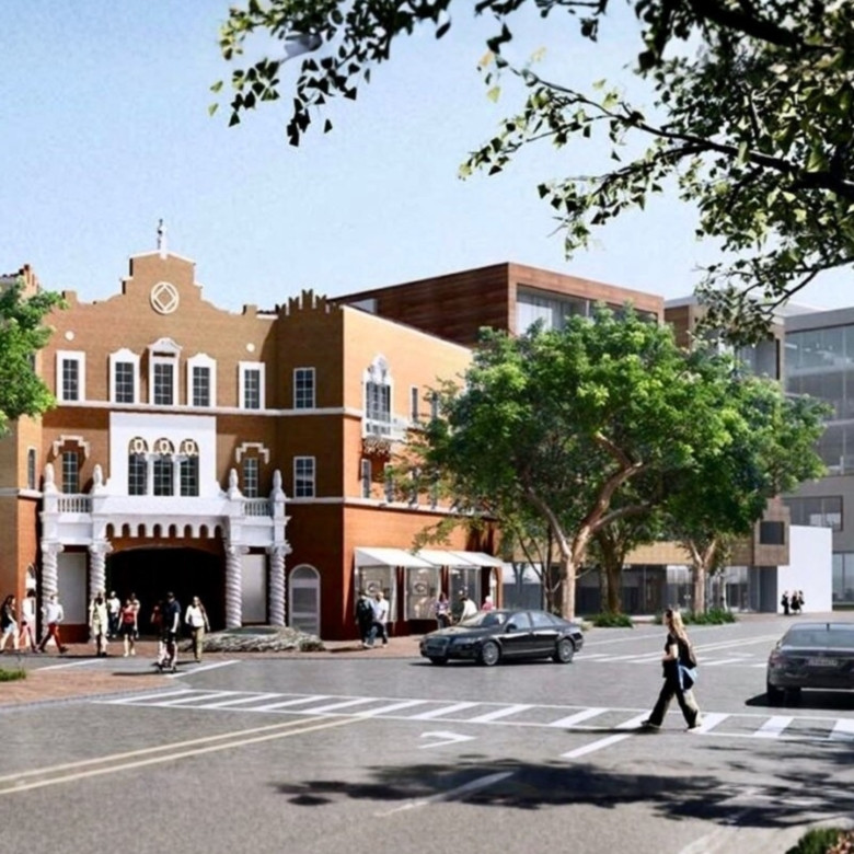 Streetscape in Coconut Grove near the Coconut Grove playhouse redevelopment site.