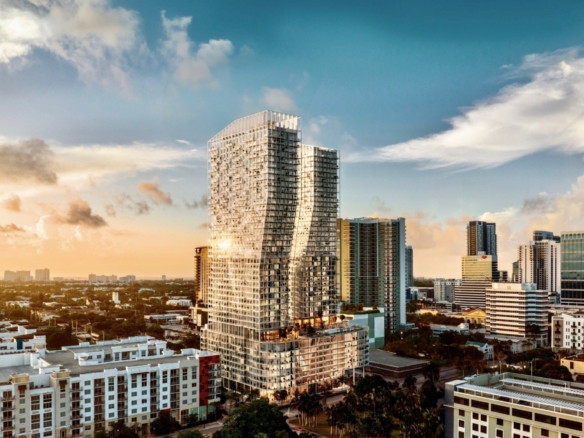 Construction groundwork for a new Fort Lauderdale condo tower project in downtown.