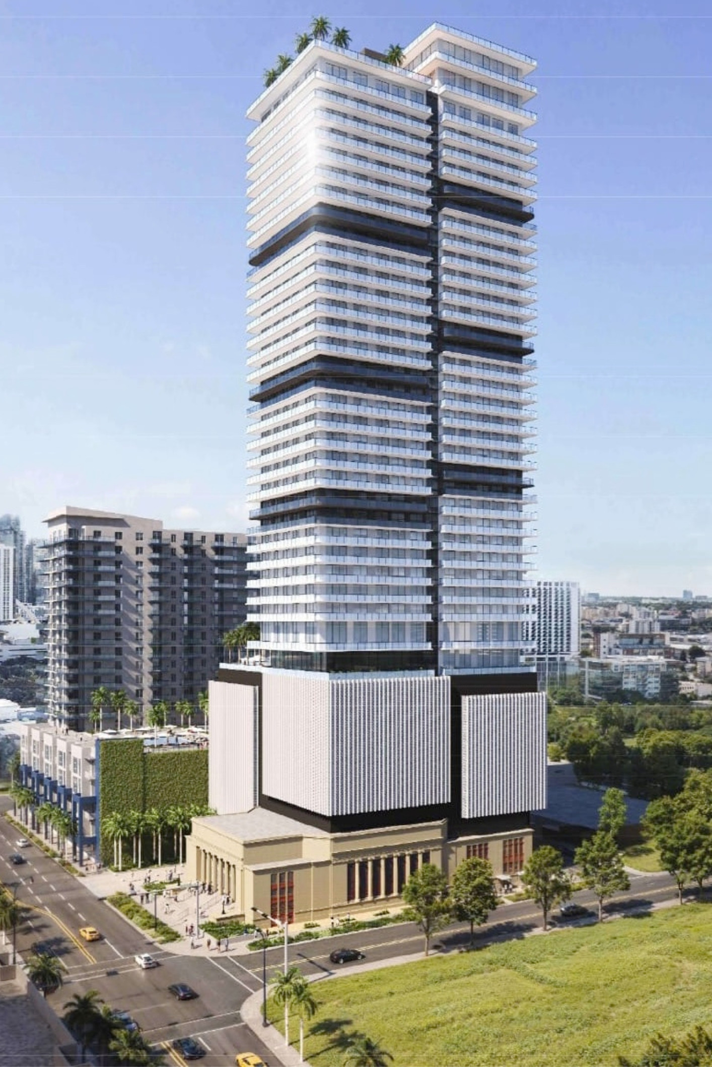 Streetscape view along Biscayne Boulevard in Edgewater where an Edgewater residential tower is planned.