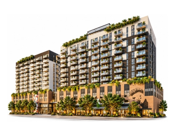 Streetscape in Miami's Wynwood neighborhood near the location of a new Wynwood luxury rental development.