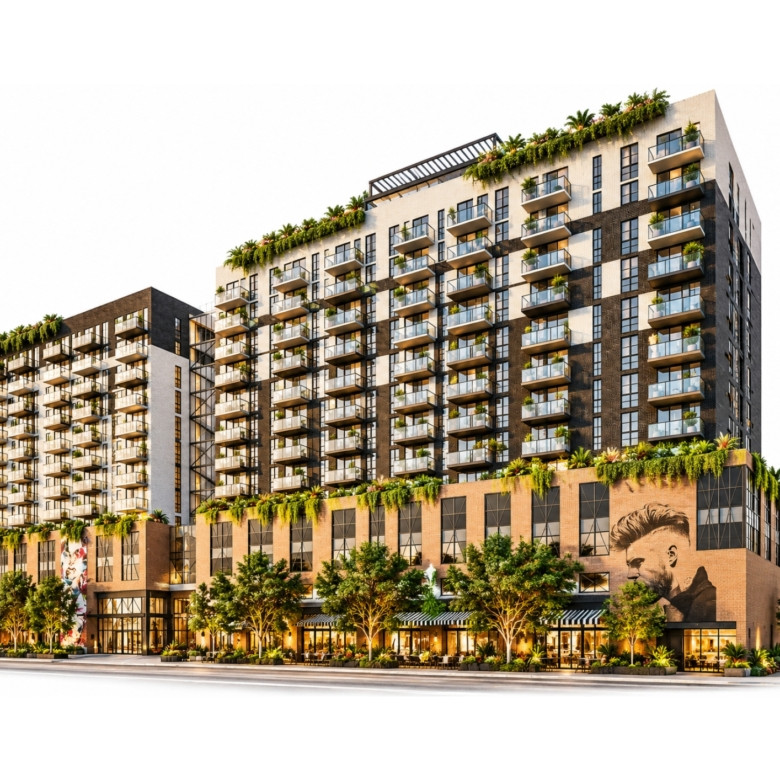 Streetscape in Miami's Wynwood neighborhood near the location of a new Wynwood luxury rental development.