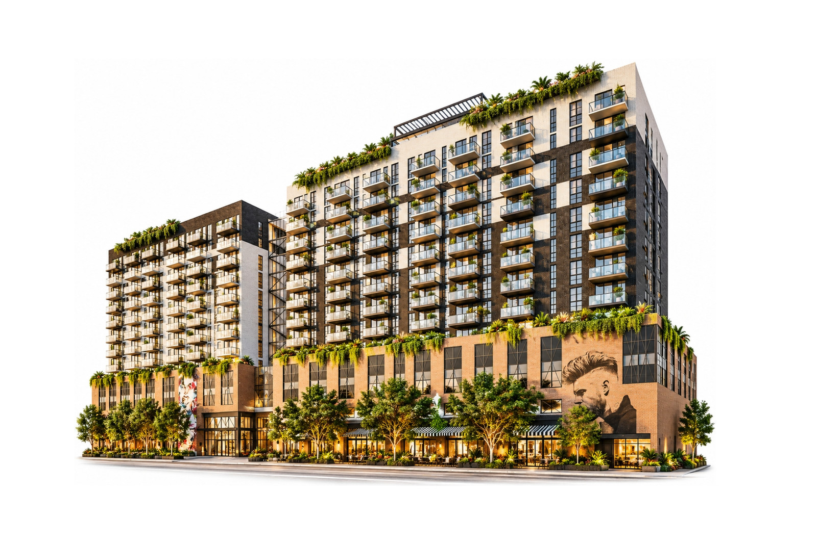 Streetscape in Miami's Wynwood neighborhood near the location of a new Wynwood luxury rental development.