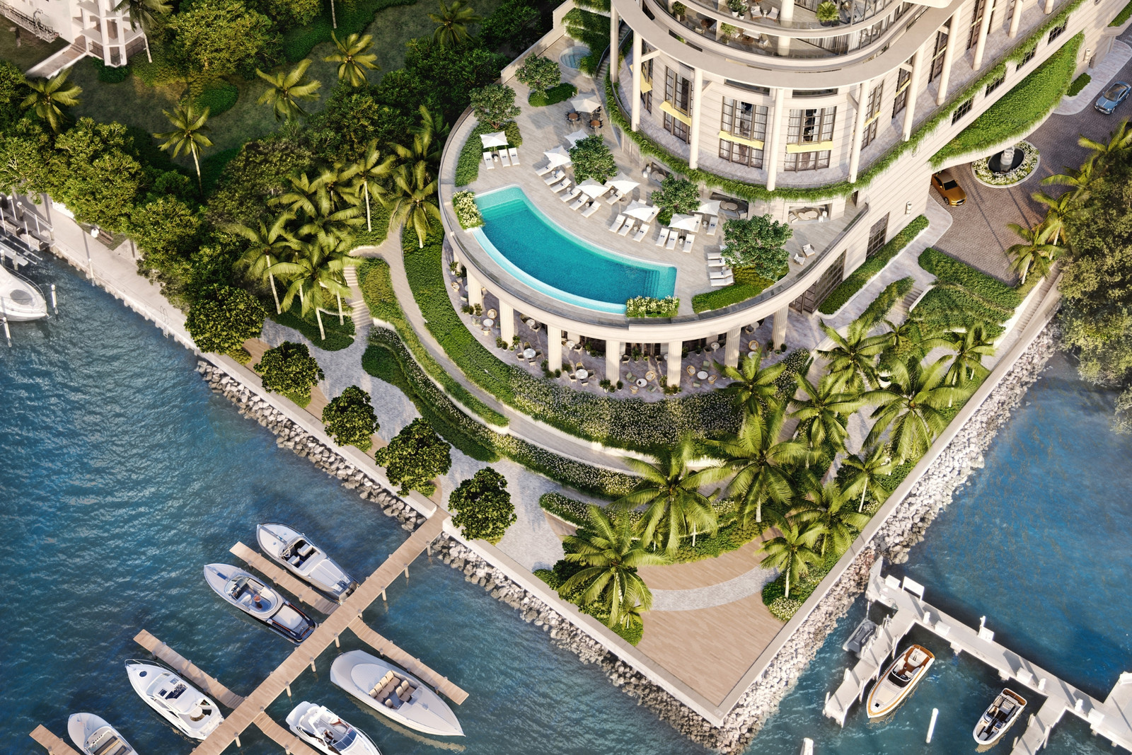 Brickell waterfront skyline in Miami near the St. Regis Residences Miami site.