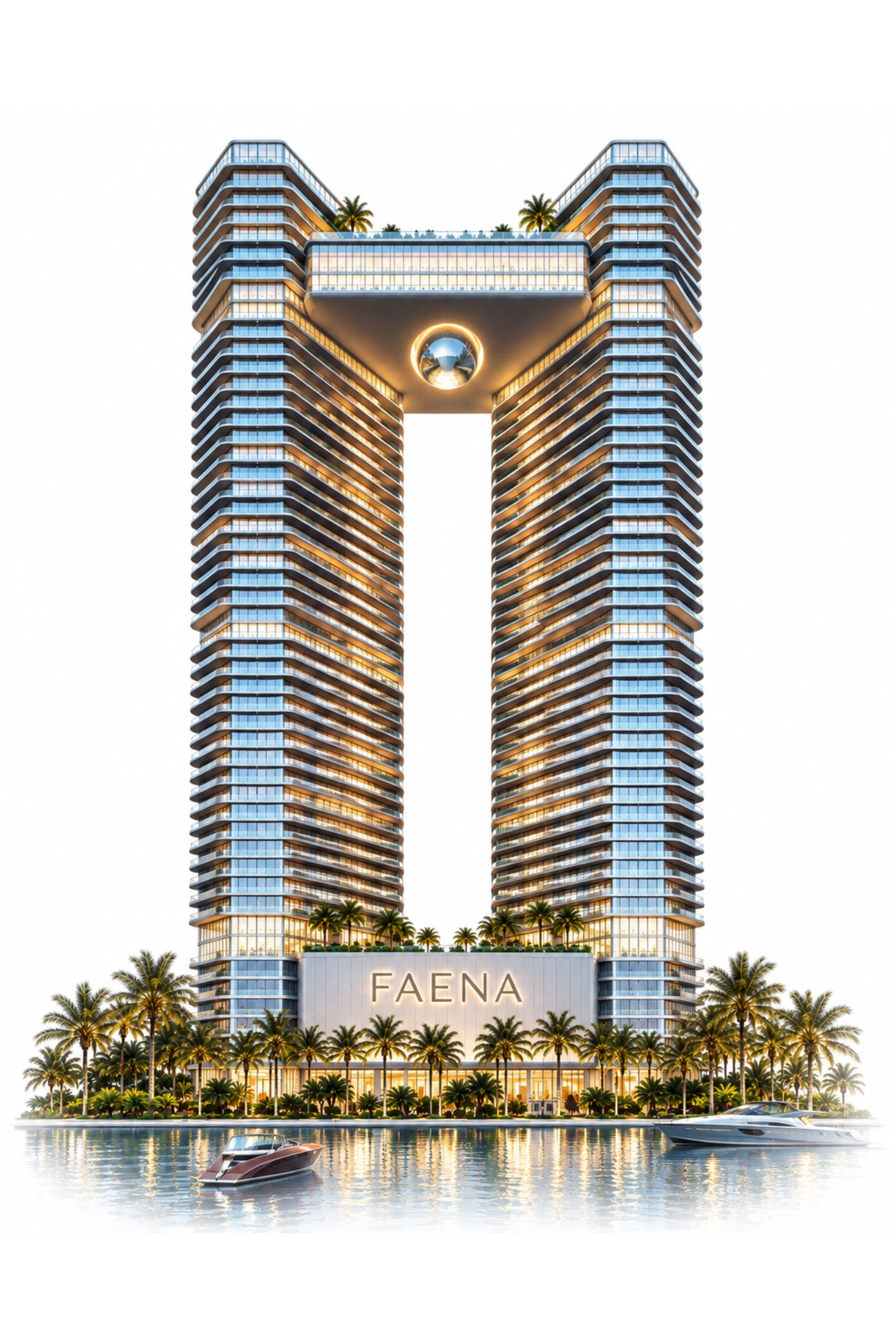 Downtown Miami skyline along the Miami River near the Faena Residences Miami penthouse site.