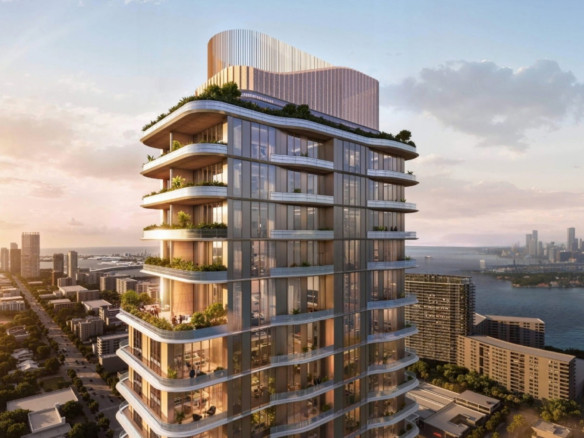 Streetscape along Alton Road near the proposed site for a Miami Beach residential tower.