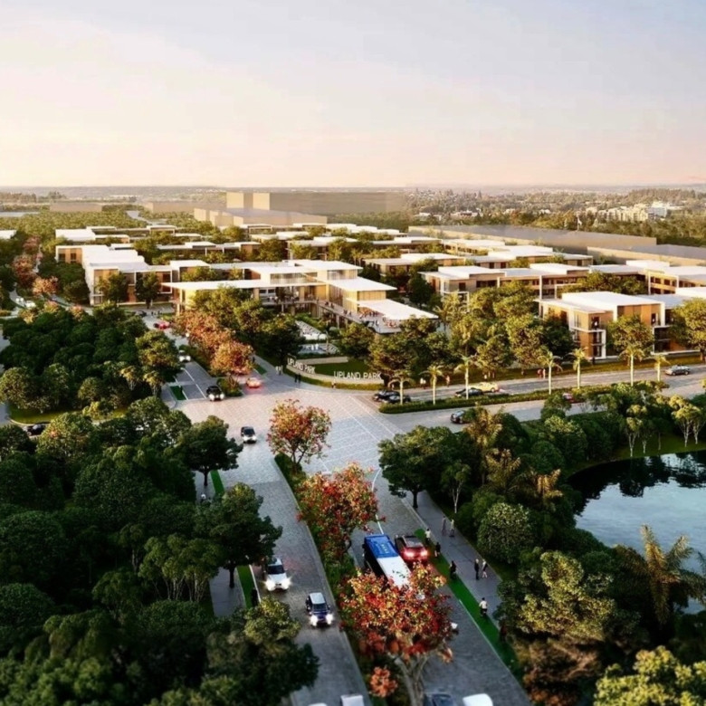 Streetscape view near the transit terminal location for Upland Park Residences Miami.